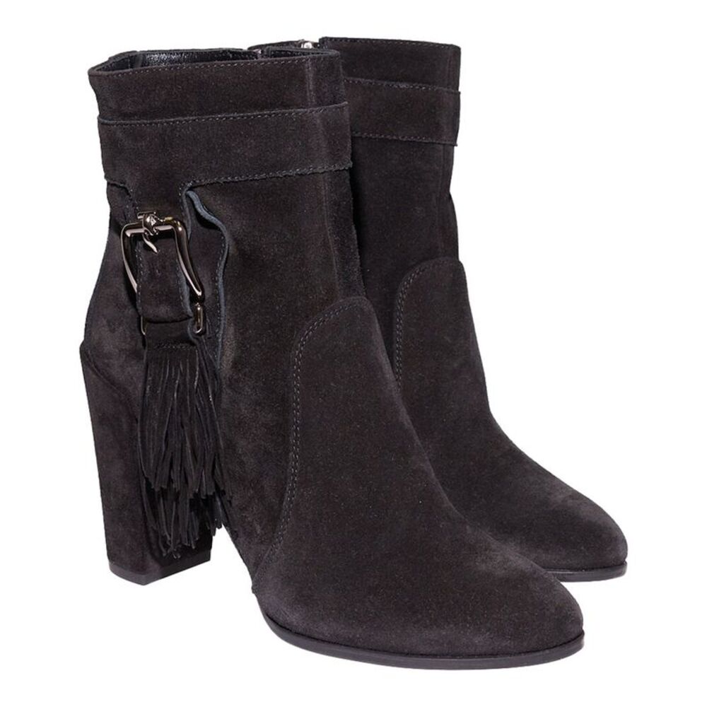 Tod’S Fringe Leather Boot, Black
